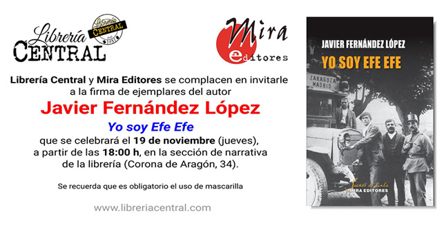 Javier Fernández López firma su libro Yo soy efe efe en librería Central